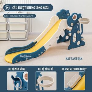 Cầu trượt Khủng long KS02