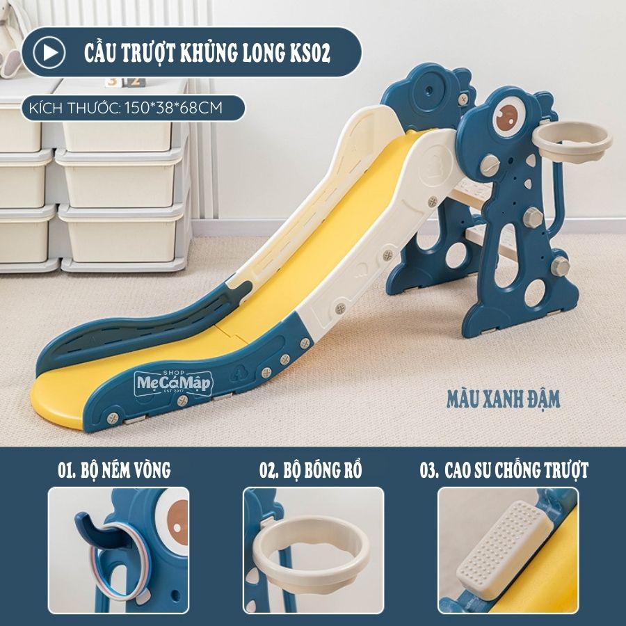 Cầu trượt Khủng long KS02