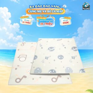 Thảm xốp XPE 2 mặt Pakey dày 1cm