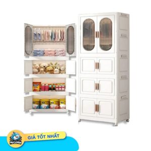Tủ nhựa quần áo có móc treo HC10