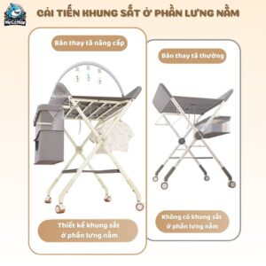 Bàn thay tã nâng cấp BT02