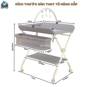 Bàn thay tã nâng cấp BT02