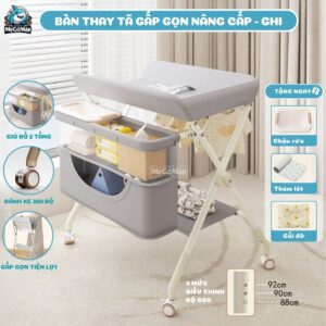 Bàn thay tã nâng cấp BT02