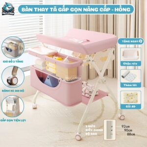Bàn thay tã nâng cấp BT02