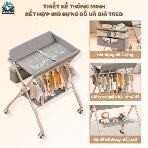 Bàn thay tã nâng cấp BT02