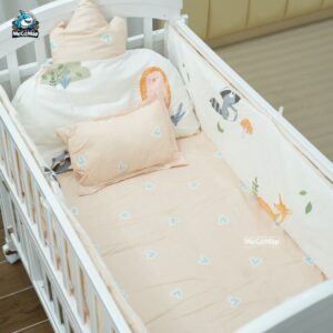 Bộ ga nệm nôi cũi gỗ