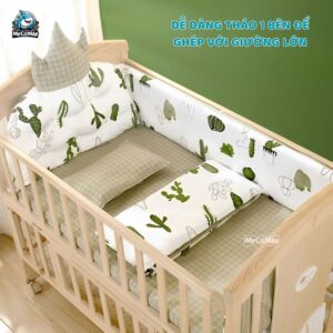 Bộ ga nệm nôi cũi gỗ