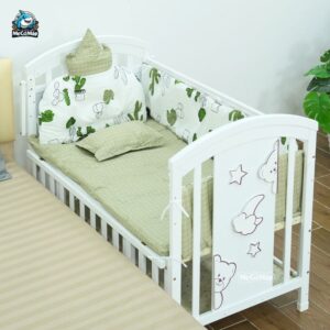 Bộ ga nệm nôi cũi gỗ