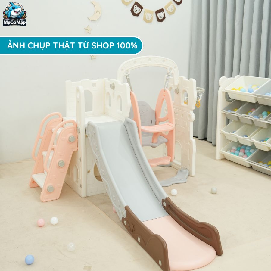 Cầu trượt xích đu máng dài 2m Pakey P-CS07