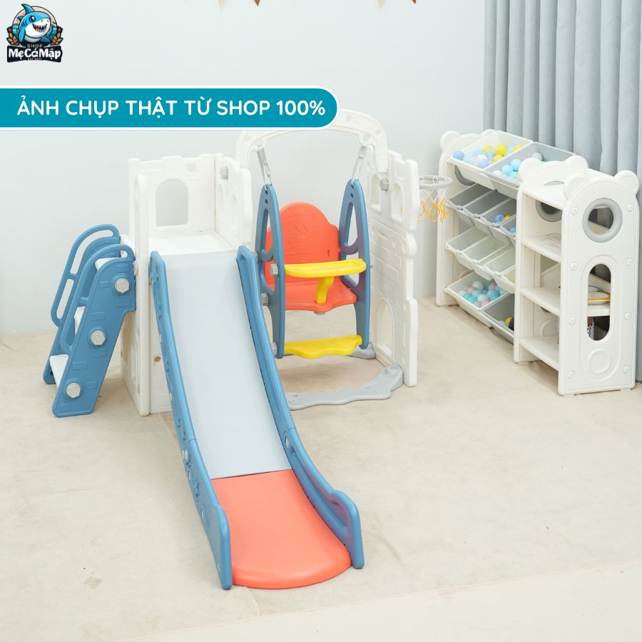 Cầu trượt xích đu máng dài 2m Pakey P-CS07