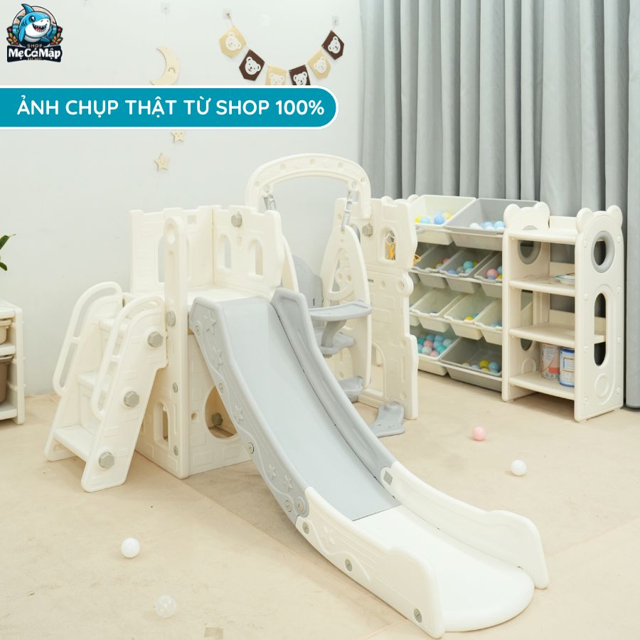 Cầu trượt xích đu máng dài 2m Pakey P-CS07