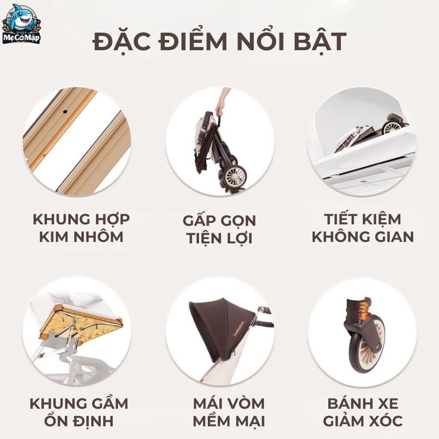 Xe đẩy Baobaohao V12 NÂU