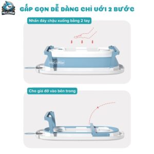 Chậu tắm cho bé gấp gọn Pakey CT01