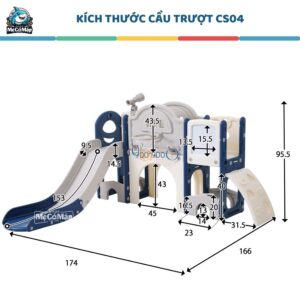 Cầu trượt Pakey Lâu đài CS04