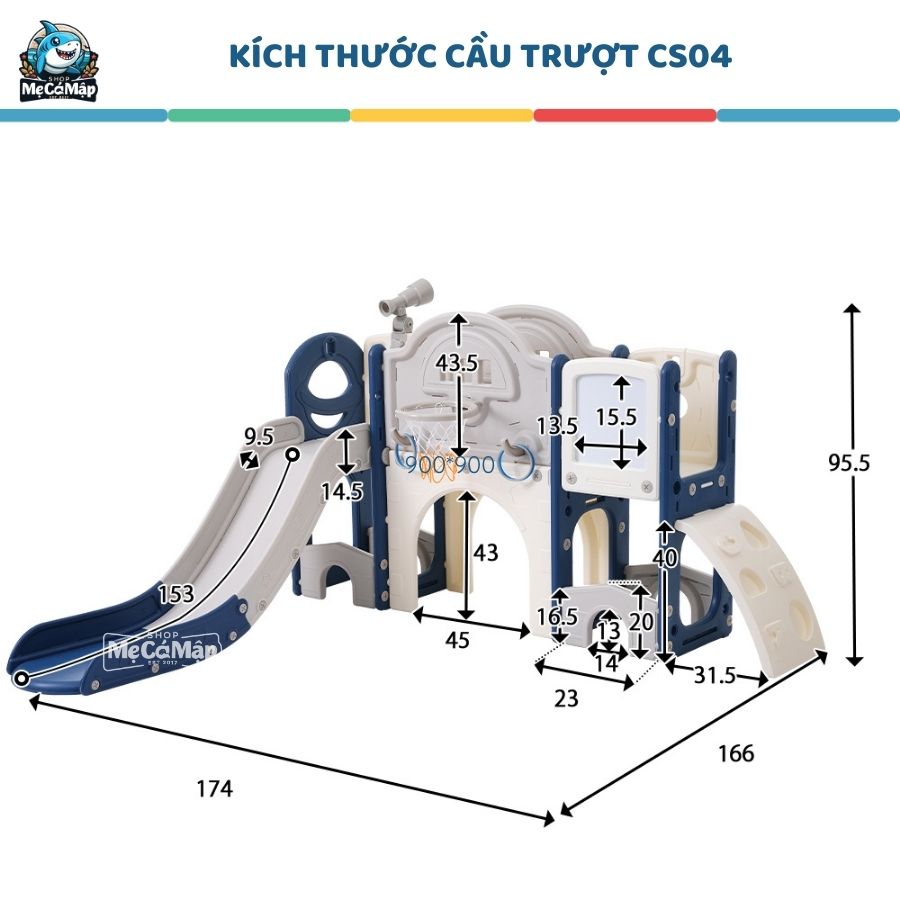 Cầu trượt Pakey Lâu đài CS04