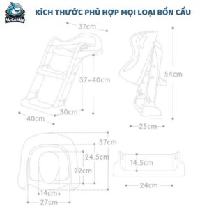 Thang bô vệ sinh cho bé 2in1