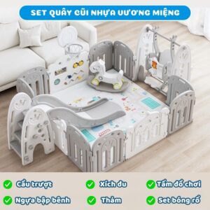 Quây cũi nhựa liên hoàn Pakey Vương Miện