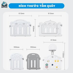 Quây cũi nhựa liên hoàn Pakey Vương Miện