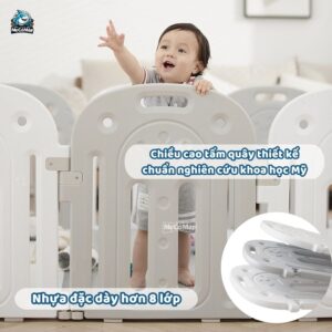Quây cũi nhựa liên hoàn Pakey Vương Miện