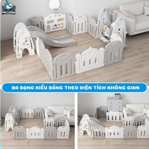 Quây cũi nhựa liên hoàn Pakey Vương Miện