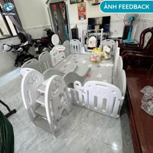 Quây cũi nhựa liên hoàn Pakey Vương Miện