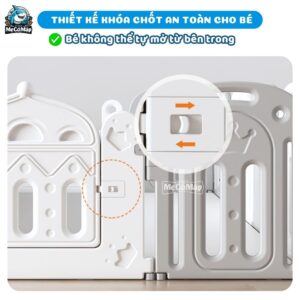 Quây cũi nhựa Pakey Vương Miện