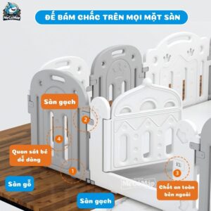 Quây cũi nhựa Pakey Vương Miện