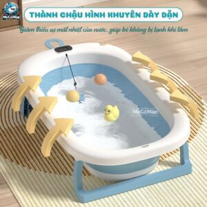 Chậu tắm cho bé gấp gọn Pakey CT01