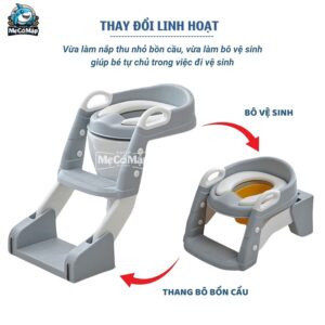 Thang bô vệ sinh cho bé 2in1