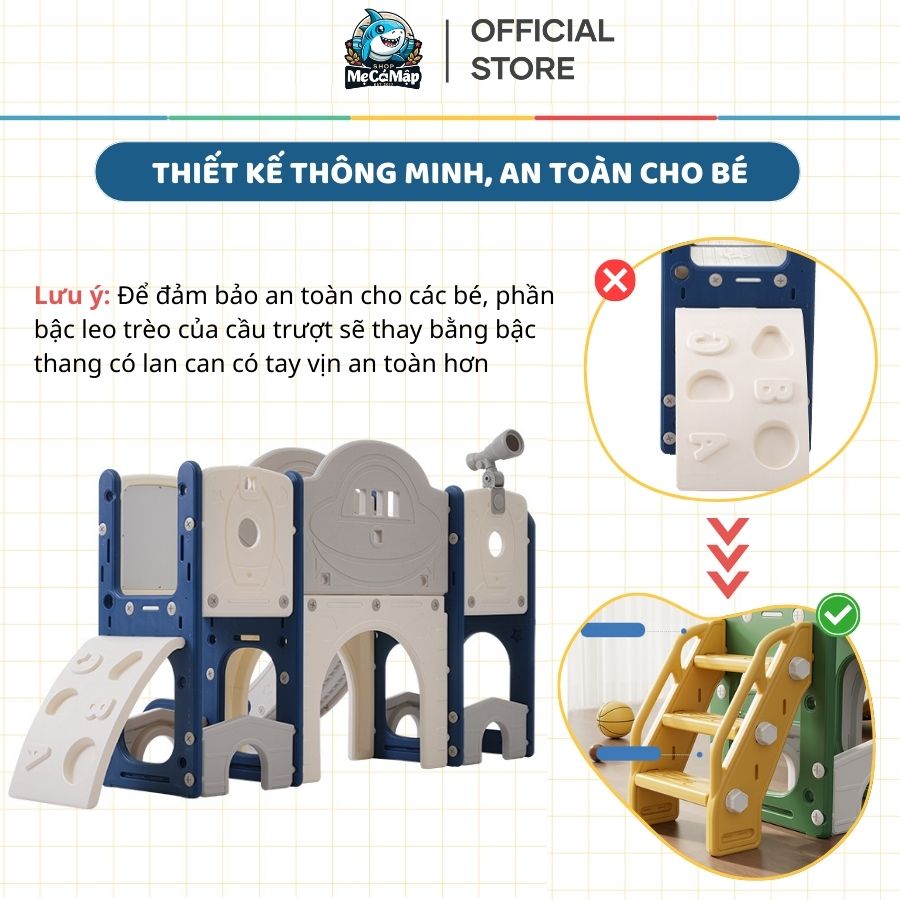 Cầu trượt Pakey Lâu đài CS04