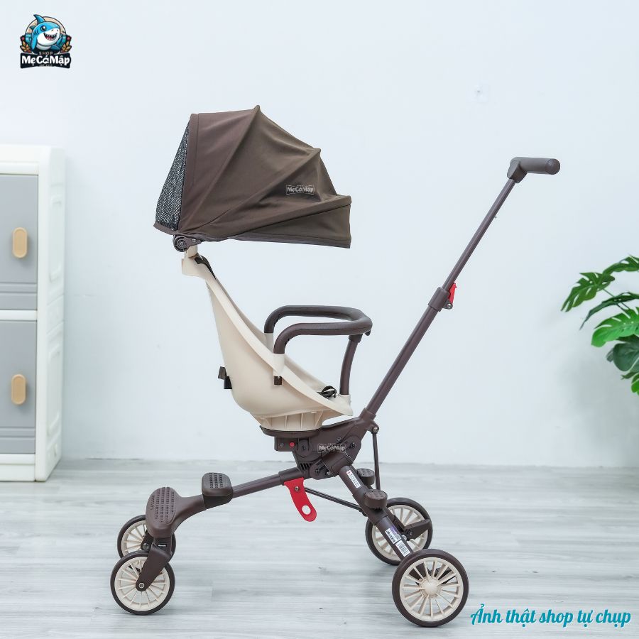Xe đẩy gấp gọn Baobaohao V12 màu nâu