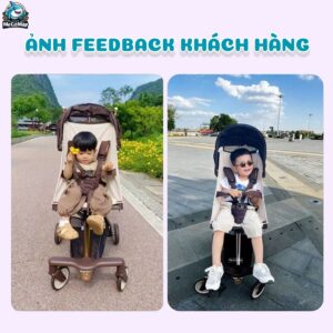 Xe đẩy gấp gọn Baobaohao V12 màu nâu