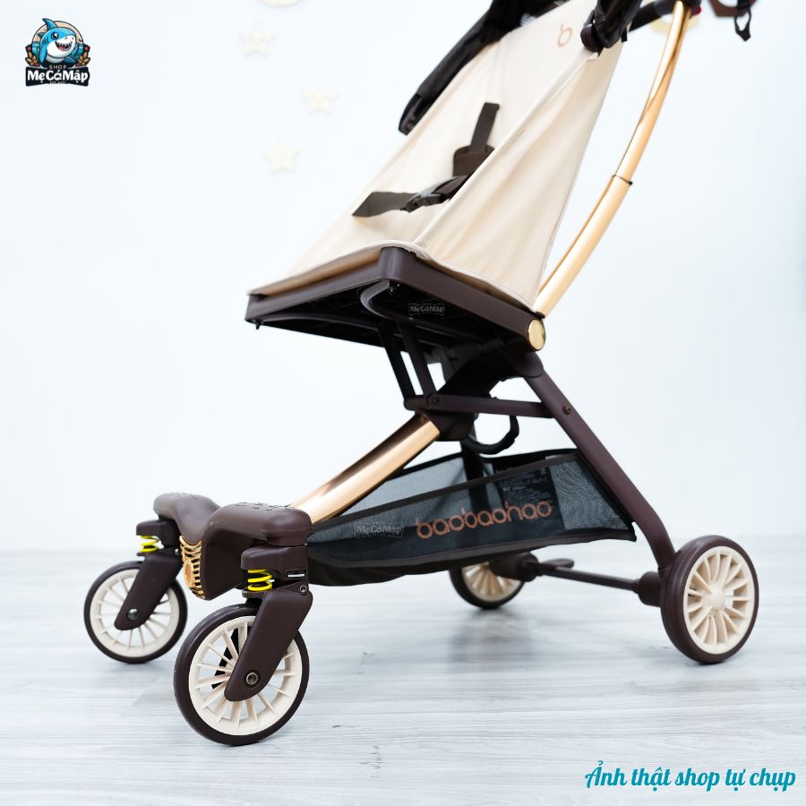 Xe đẩy gấp gọn Baobaohao V12 màu nâu