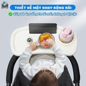 Xe đẩy gấp gọn 2 chiều Baobaohao V16 + Khay ăn dặm V16