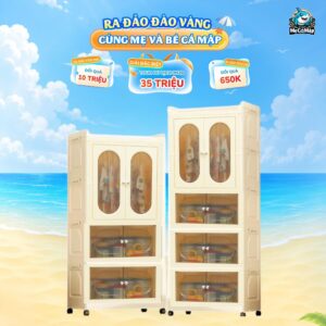 Tủ nhựa gấp gọn cho bé HC09-S