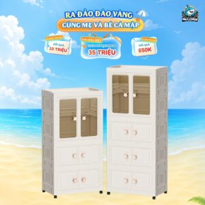 Tủ nhựa gấp gọn có ngăn treo HC08-S