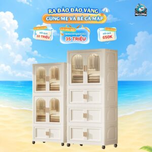 Tủ nhựa Luxedo HC18 có ngăn treo