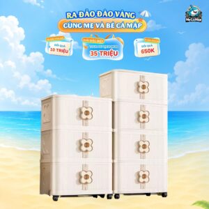 Tủ nhựa ngăn kéo 3/4/5 tầng HC24-M