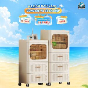 Tủ nhựa ngăn kéo kết hợp ngăn tầng 2/3/4 tầng HC23-M