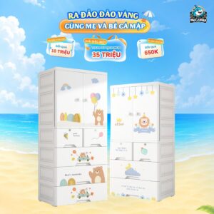 Tủ nhựa ngăn treo 4/5 tầng BG004