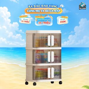 Tủ nhựa 3/4/5/6 tầng gấp gọn HC22-M