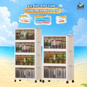 Tủ nhựa đựng đồ 3/4/5 tầng HC20