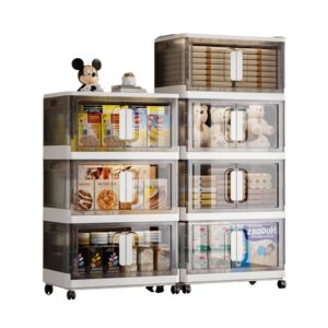 Tủ nhựa gấp gọn 3/4/5/6 tầng HC06 màu đen