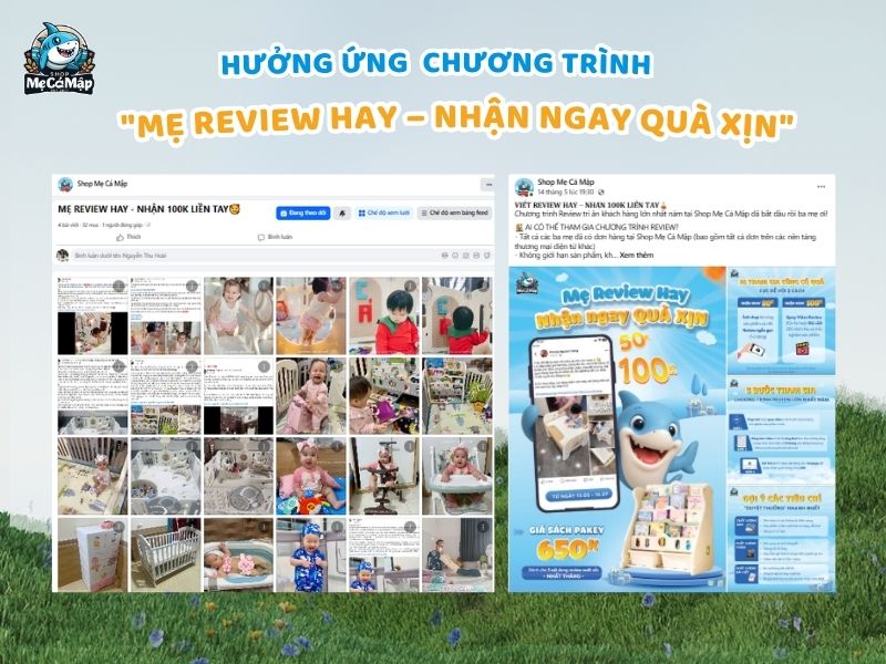 100+ review về Shop Mẹ Cá Mập qua ống kính của các bậc phụ huynh