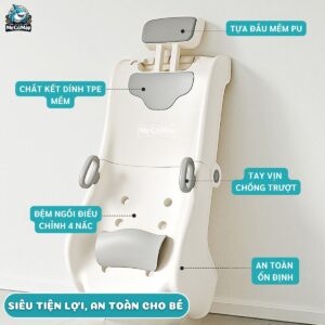 Ghế gội đầu Pakey GD01 ghi trắng