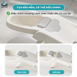 Ghế gội đầu Pakey GD01 ghi trắng