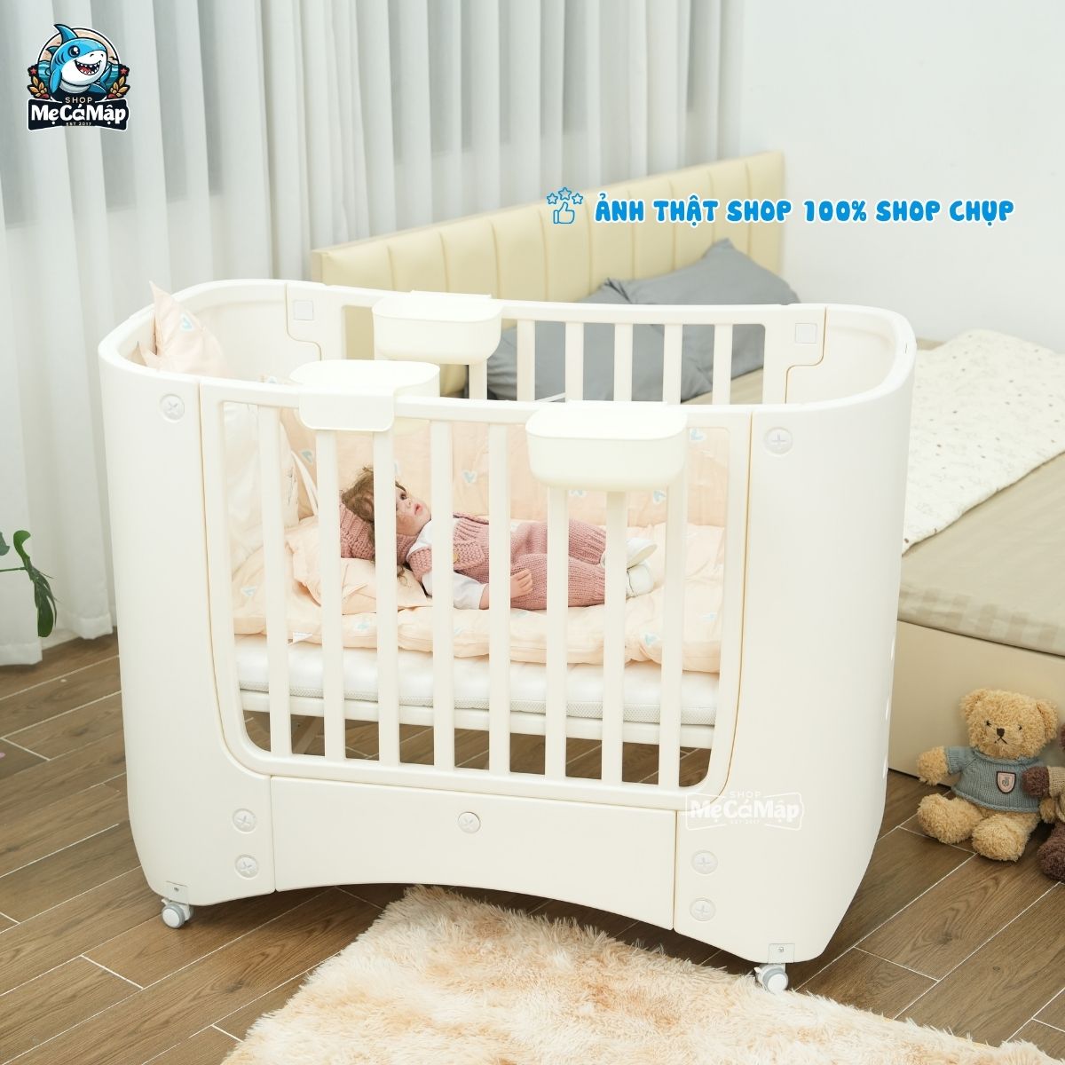 Nôi cũi nhựa đa năng Pakey P-NN01, P-NN02
