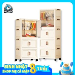 Tủ nhựa gấp gọn có ngăn treo HC12