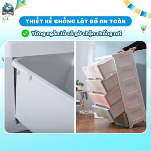 Tủ nhựa cho bé Pakey SK001 nhiều màu