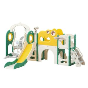 Cầu trượt xích đu liên hoàn Pakey Khủng long LH01